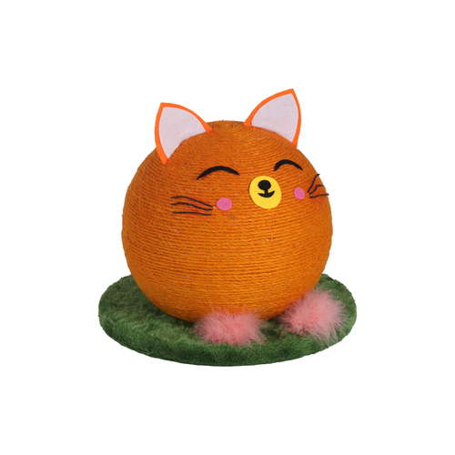 BALLE À GRIFFER POUR CHAT 'REYNARD' FLAMINGO® - CHAT ORANGE - 34x34x33CM