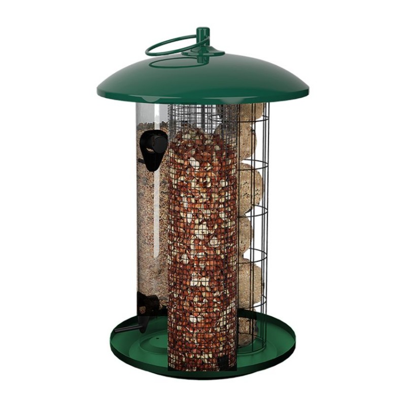 Mangeoire à oiseaux XXL - 3 compartiments à graines