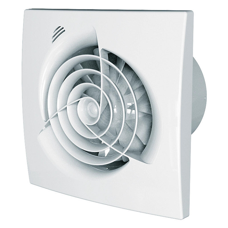 Aérateur extracteur d'air intermittent silencieux basse conso BLAUBERG Trio 100 mm – Commande Détection humidité + minuterie