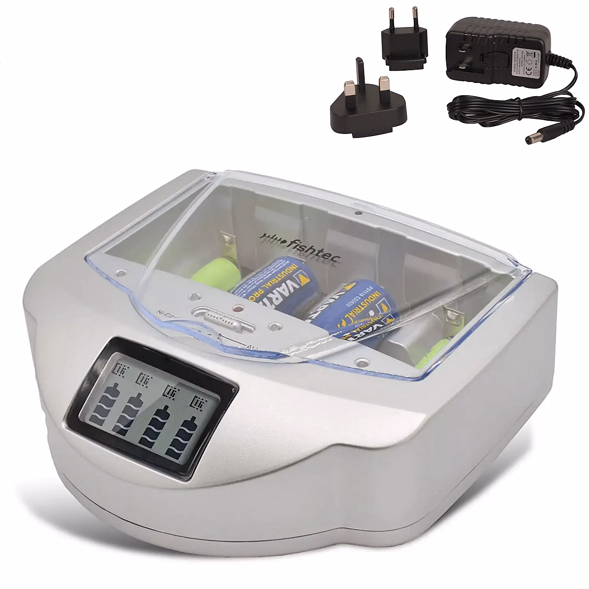 Pile et rechargeable – Chargeur universel piles rechargeables FISHTEC LCD LED LR3 LR6 9V maison bureau