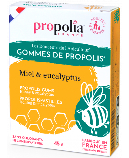 Propolia Gommes de Propolis Miel et Eucalyptus Sachet de 45g