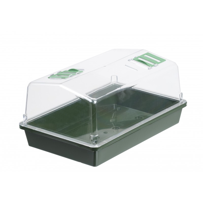 Mini serre H21cm pour semis d'intérieur avec aérateurs réglables