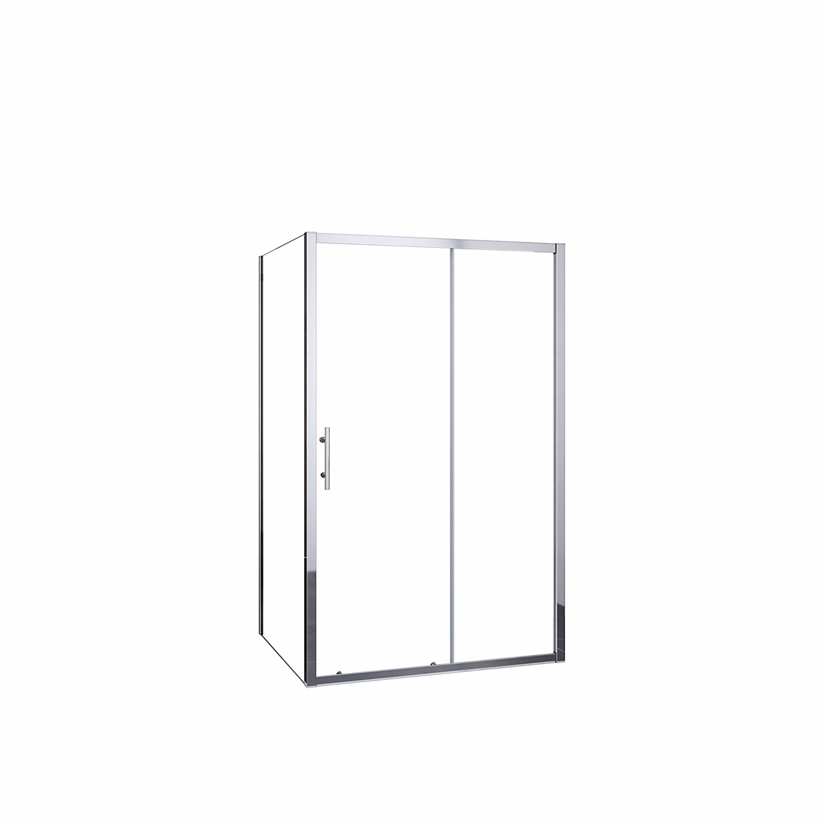 Cabine de douche 110 × 90 × 190cm porte de douche + paroi latérale en verre trempé