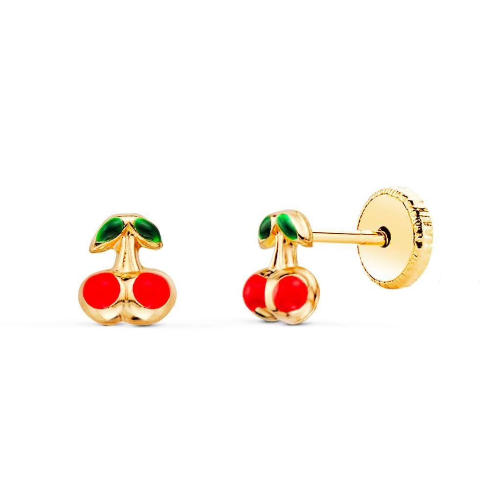 L'ATELIER D'AZUR Boucles d'Oreilles Or 18 Carats 750/000 Jaune - Cerises