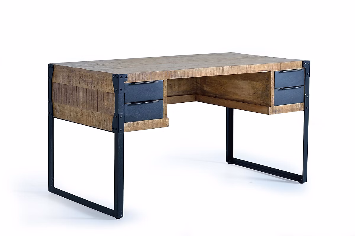 Bureau en bois de manguier et métal – Réf. FDRWSVZLN7298079668