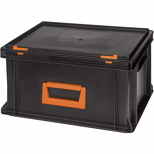 Mallette plastique empilable Magnus PC 20 – 400 × 233 × 300 mm, intérieur 355 × 255 × 215 mm