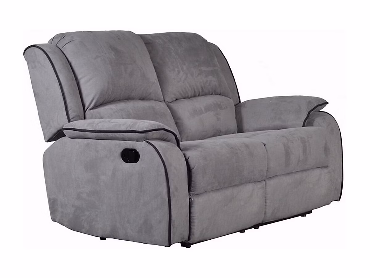 Canapé 2 places relax en microfibre HERNANI – Gris