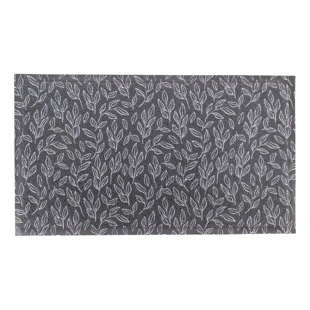 Paillasson à Motif Feuilles Bleu Marine (70 x 40 cm)