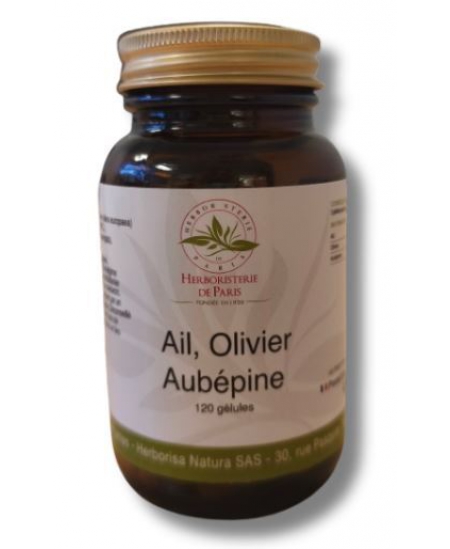 Herboristerie de Paris Ail Olivier Aubépine 120 gélules