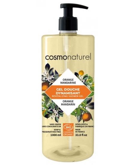 Cosmo Naturel - Gel douche dynamisant Mandarine Orange 1 litre