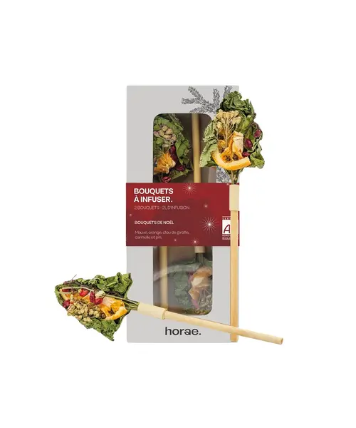 Extérieur fonctionnel：Bouquets de fleurs séchées de Noël à infuser bio Horae - les 2 pièces