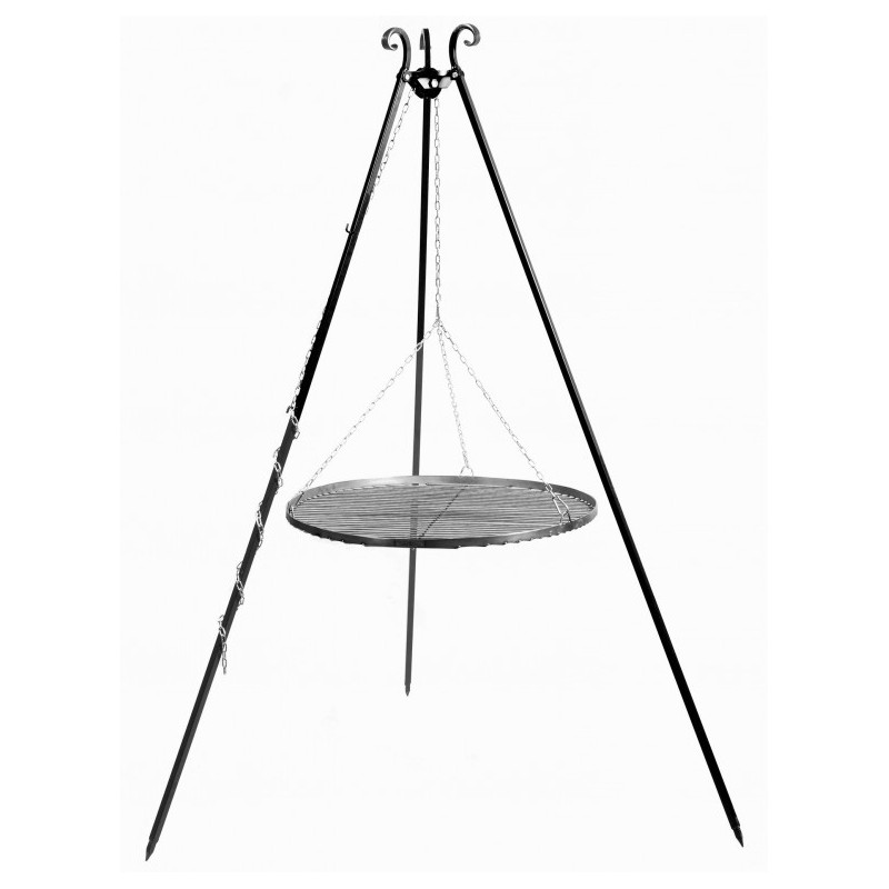 Grille de Cuisson Suspendue sur Trépied 180 cm - Acier
