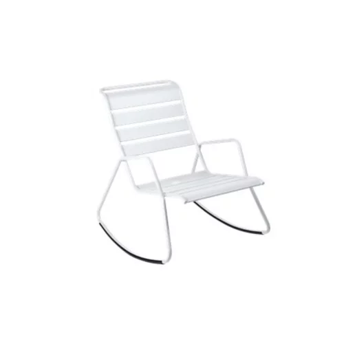 Pour vos moments en extérieur：Fauteuil rocking chair coloris blanc coton Monceau Fermob - 72 cm