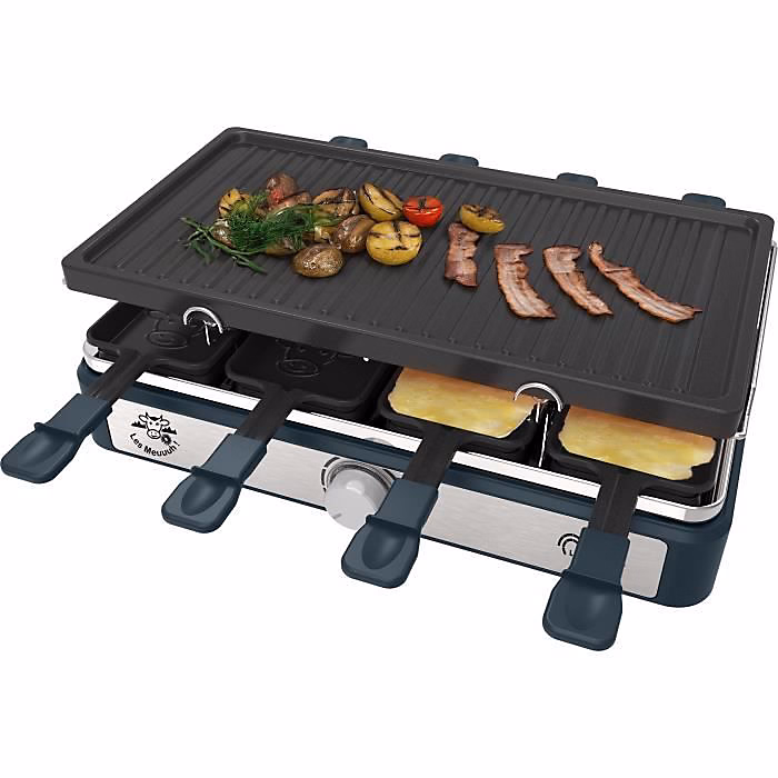 Appareil à raclette LITTLE BALANCE | Maxi Grill & Cheese – Jusqu'à 8 personnes – Design Meuuuh – 1400W