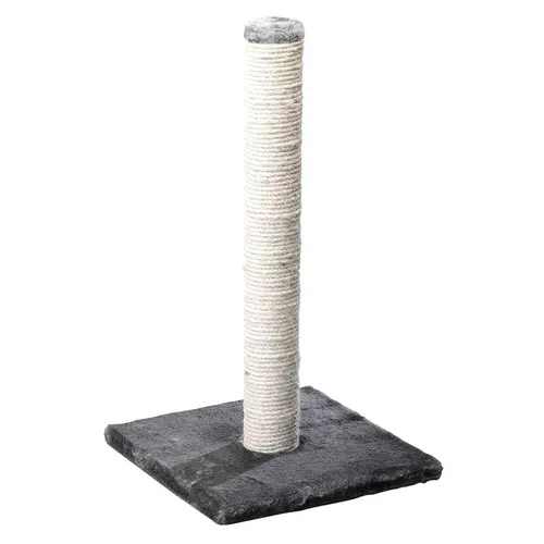 Idéal pour vos extérieurs：Arbre à chat avec griffoir coloris gris et blanc Classic Eco Stamp gris et blanc - 62 cm