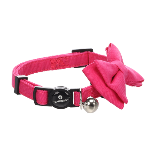 COLLIER POUR CHAT 'LOMI' FLAMINGO® - AVEC NOEUD - FUCHSIA - 20-35CM