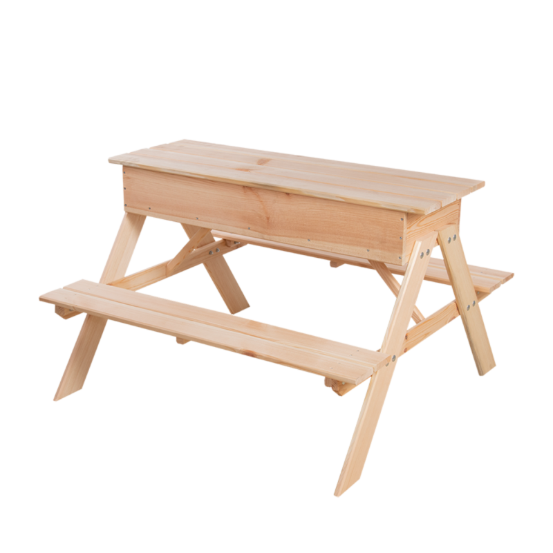 Table de pique-nique pour enfant avec bac à sable – 2 en 1