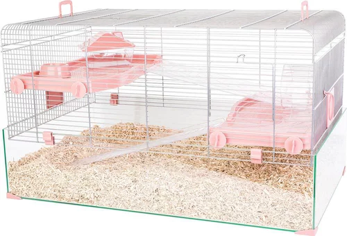 Jardin & loisirs：Cage pour rongeur coloris rose Zolux Panas Colour 80 – 80 x 50 x 31 cm
