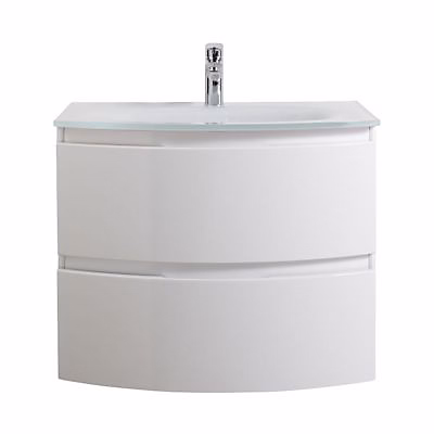 Meuble sous vasque l.69 cm | blanc – Vague
