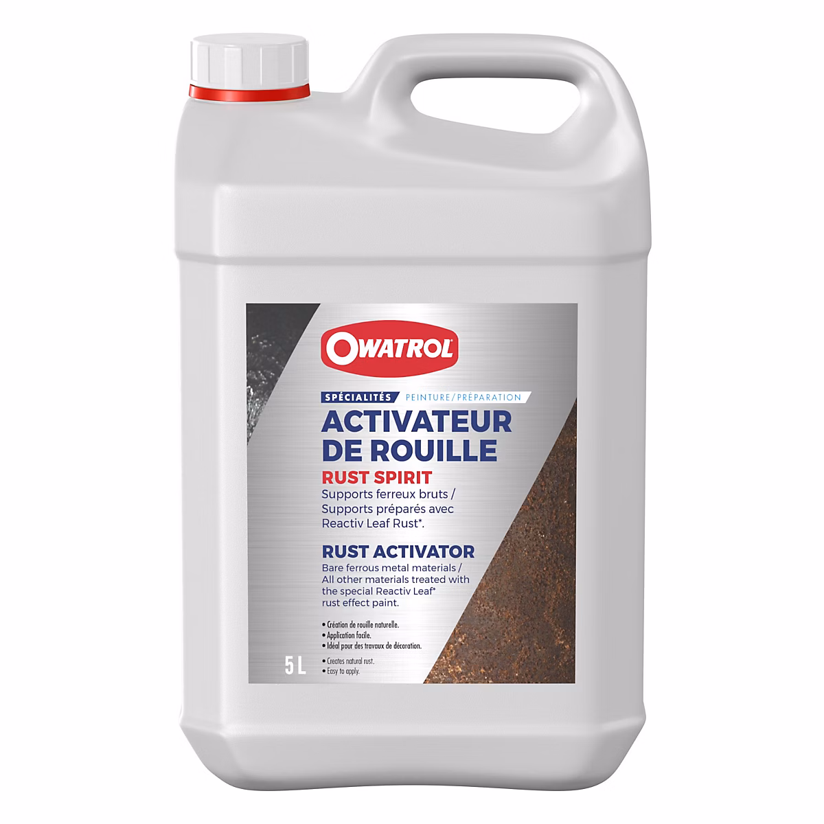 Peinture et enduit à effet décoratif – Activateur de rouille Owatrol RUST SPIRIT Aspect rouille 5 litres