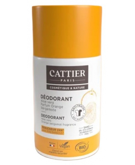 Cattier Déodorant roll on fraîcheur Bergamote Orange 50ml