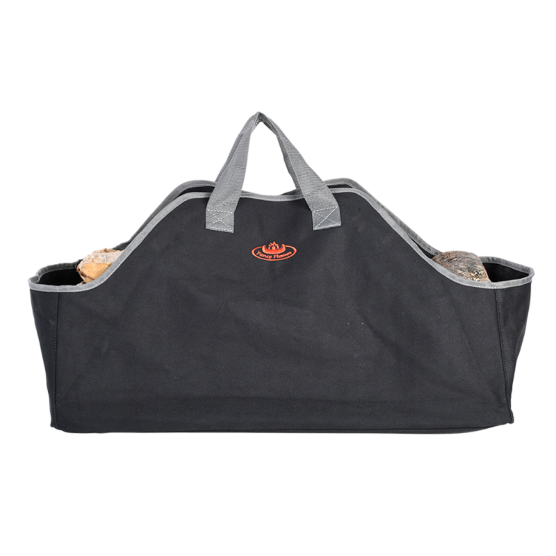 Range-bûches noir - Sac de rangement robuste pour bois