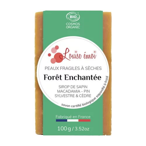 Pour faciliter le quotidien au jardin：Savon solide "Forêt enchantée" huile de macadamia et sirop de sapin - 100g