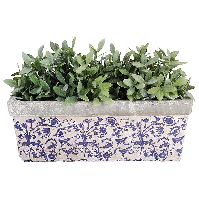 Jardinière céramique Bleu - Rectangle élégante