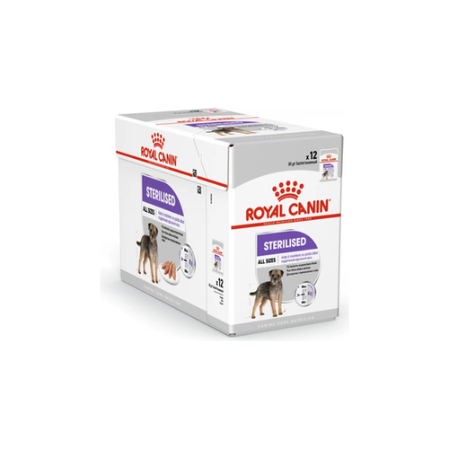SACHET FRAÎCHEUR MOUSSE CHIEN ROYAL CANIN® STERILISED TOUTES TAILLES - 12X85G