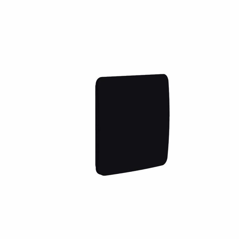 Bouche VMC noire carrée AUREA (sans manchette) – Diamètre (mm) 80