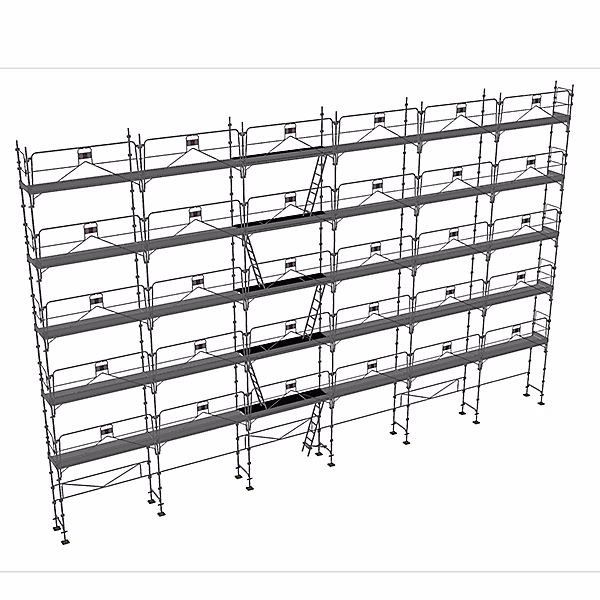 Echafaudage fixe de façade 228m² – Structure seule + Garde, corps, DUO228GC, S