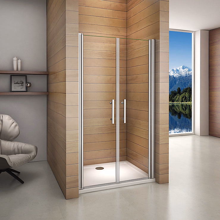 Aica Porte De Douche Battante 85 × 187cm Porte De Douche Installation En Niche Ouverte Vers L'intérieur Ou L'extérieur