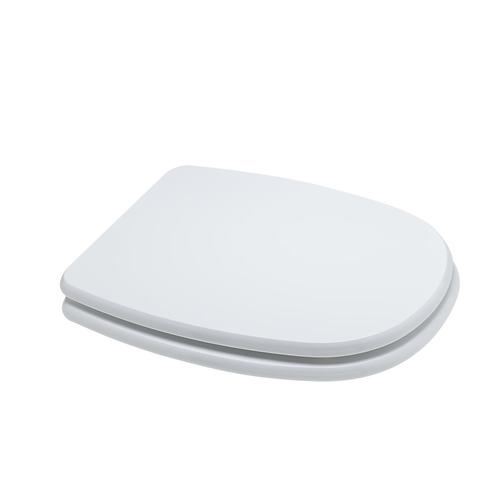WC – Abattant De Toilettes Compatible Avec Le Modèle Carré En Mdf Blanc