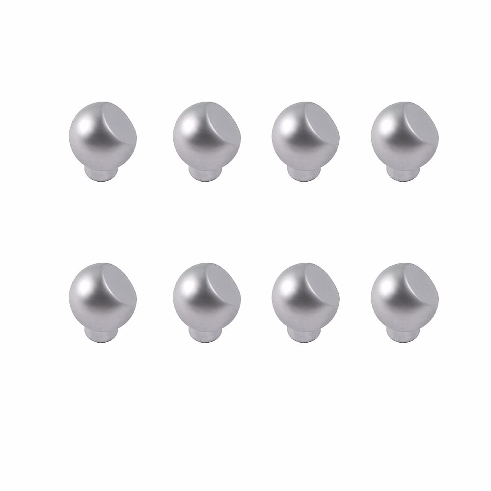 8 Un. poignées de meuble en chromé mat – diamètre 20MM