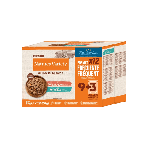 MULTIPACK POUR CHAT NATURE'S VARIETY® - SÉLECTION POISSON EN SAUCE - 12X85G