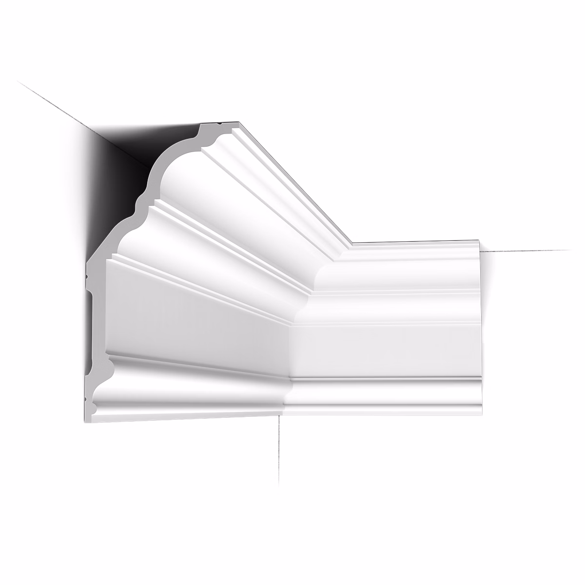 C340 Corniche plafond polyuréthane Orac Decor Luxxus – 25, 5 × 13.5 × 200cm (h x p x L)- moulure décorative A l'unité