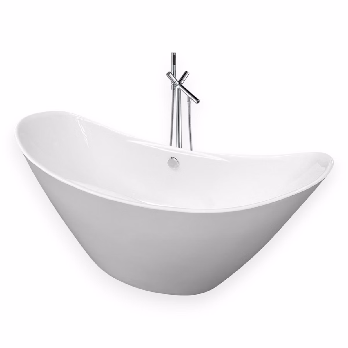 Baignoire ilôt 172 × 72 cm + Robinet Mitigeur Joy