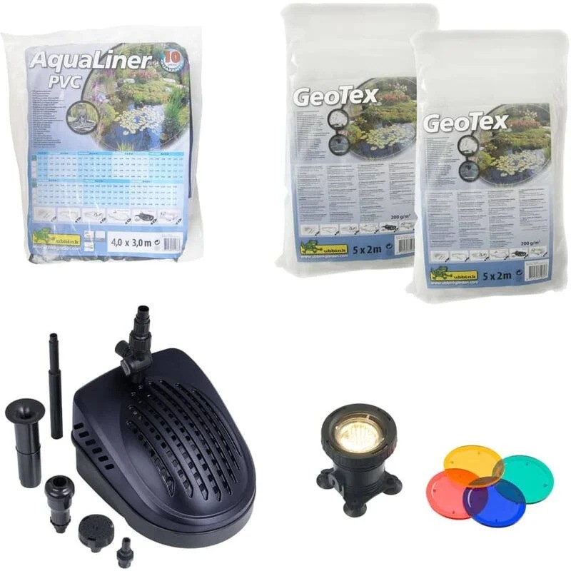 Kit complet bassin Salerno - Filtration, LED et bâche