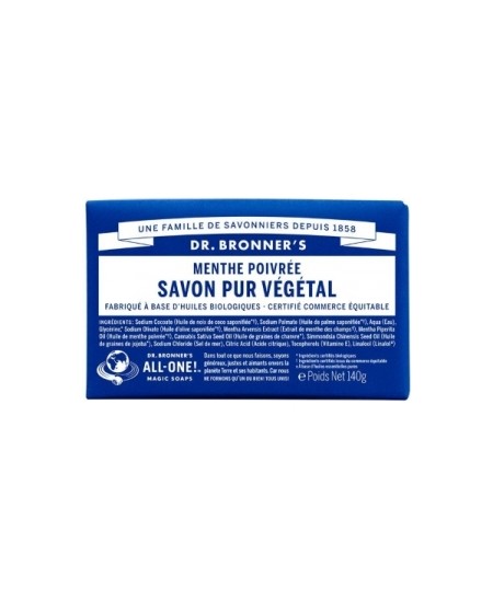 Dr Bronners - Savon solide à la Menthe - 140 gr