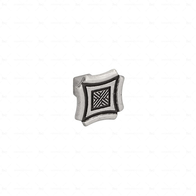 Poignée et bouton – Boutons pour meubles en zamac Diamètre 34 x 24 Vieil argent brillant