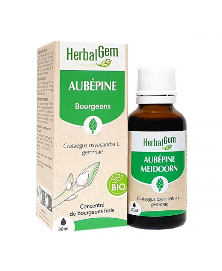 Herbalgem Gemmobase - Aubépine bio Flacon compte goutes - 30 ml