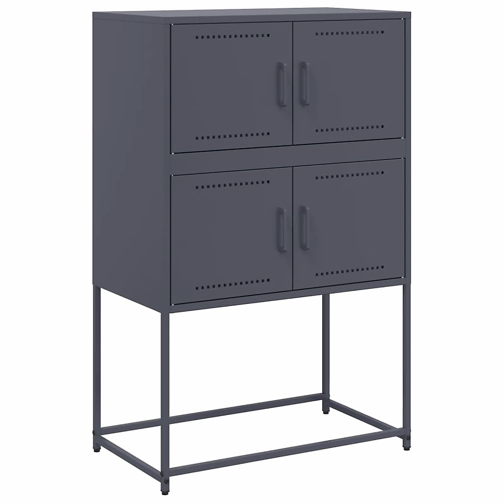 Buffet anthracite 68 – 5 × 38,5 × 107 cm acier vidaXL