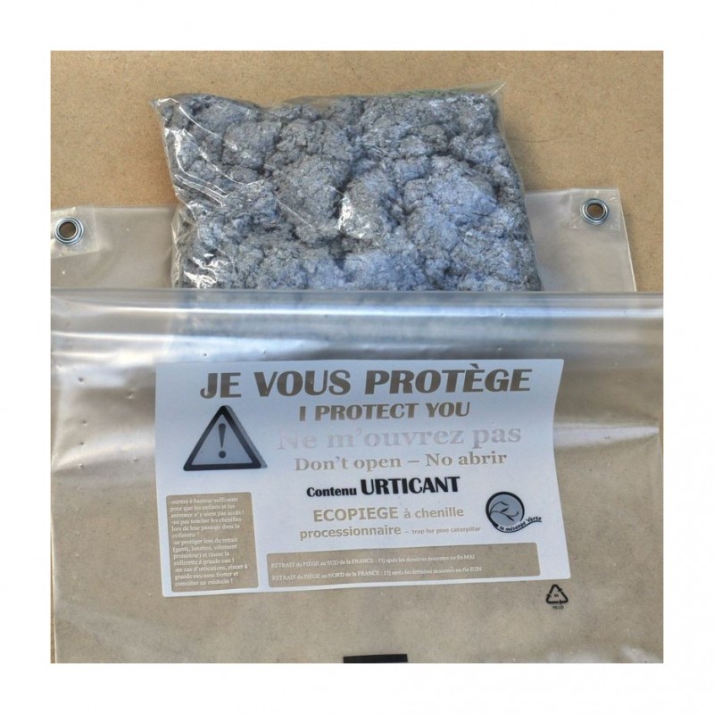 Recharge sac + mastic pour piège chenille processionnaire - sac transparent