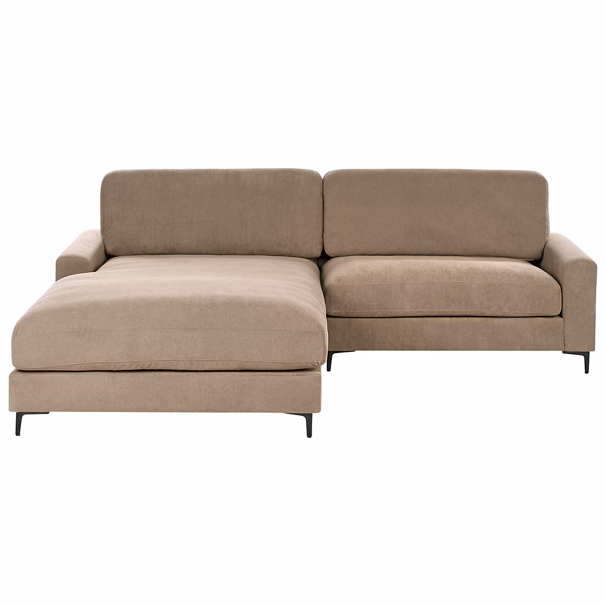 Canapé d'angle 3 places MALOY Tissu Marron Côté droit – Réf. AZBRVNTSI9282159641