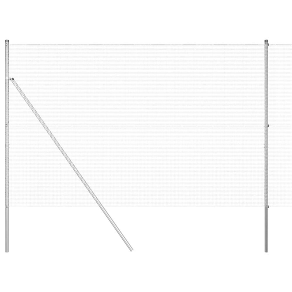 vidaXL Clôture en fils soudés pour fixation au sol 50 x 1,5 m Argenté