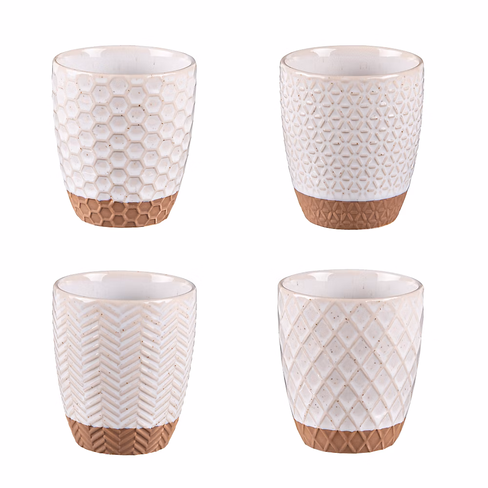 Vaisselle – Coffret de 4 gobelets Jaspe beige 20 cl