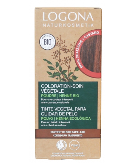 Logona - Coloration soin végétale Brun Châtaigne 100 gr