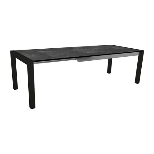 Jardin et pratique：Table extérieure coloris noir en aluminium Stern - 174 x 214 x 254 x 90 cm