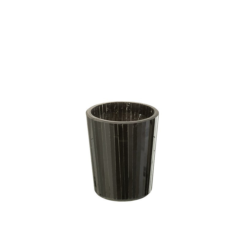 Bougie parfumée 50H dans pot en verre noir 12.5 × 12.5 × 15.5 cm