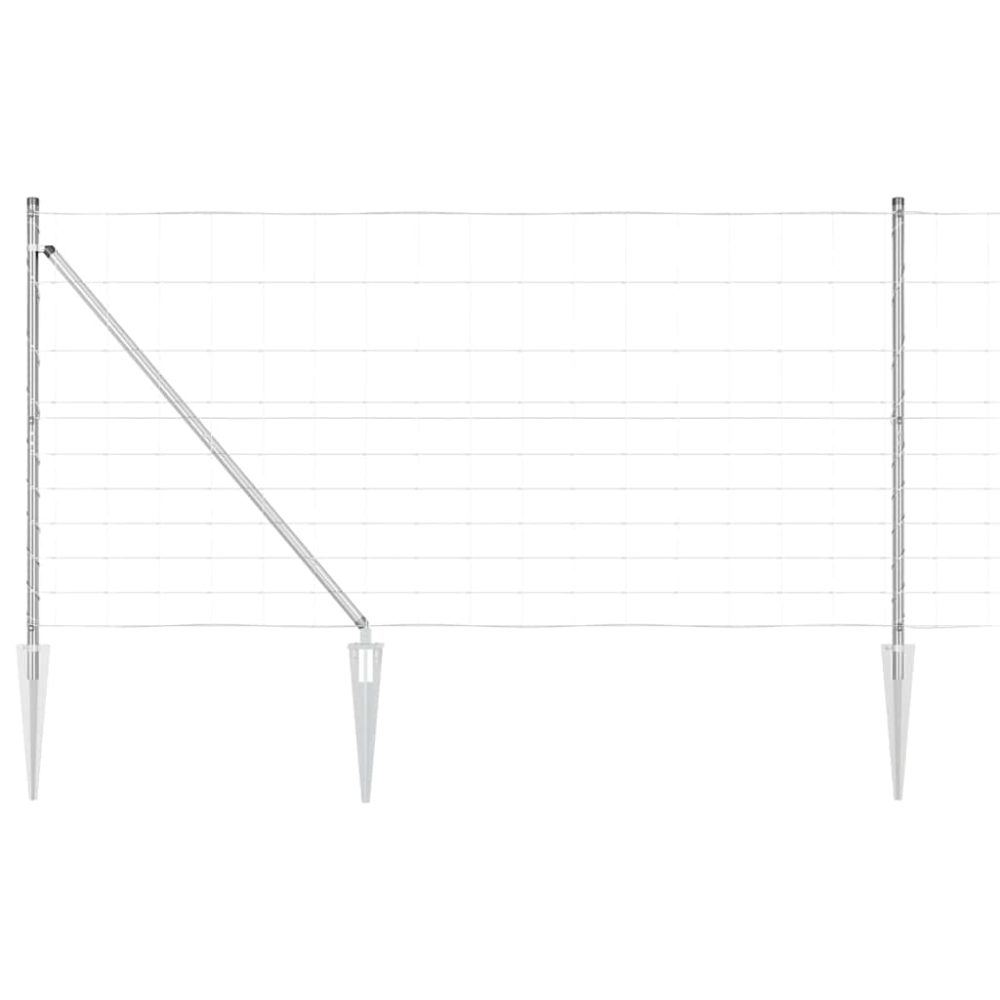 vidaXL Clôture en fil soudé avec pointes 25 x 1,2 m Acier galvanisé
